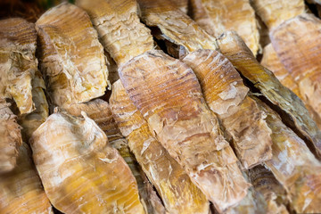 Dried bamboo shoot for sale.