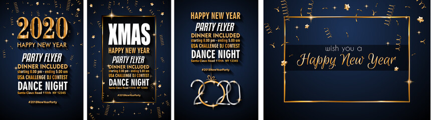 2020 Happy New Year Background for your Seasonal Flyers and Greetings Card or Christmas