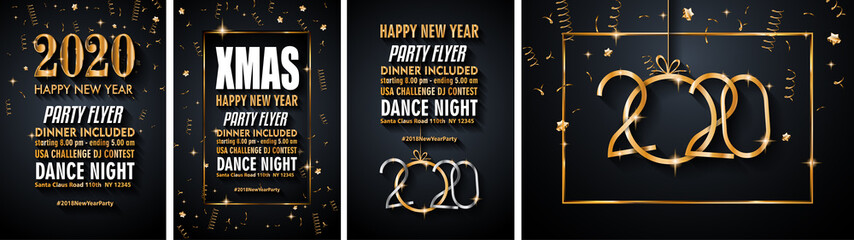 2020 Happy New Year Background for your Seasonal Flyers and Greetings Card or Christmas