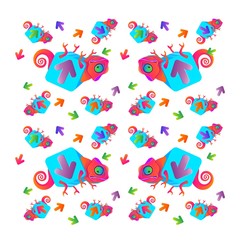 Vector illustration. EPS.  Pattern for kids. Gradient coloring. Pattern Element.