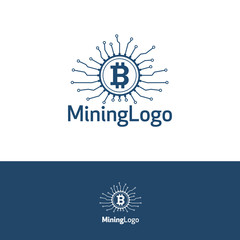 Mining Bitcoin logo