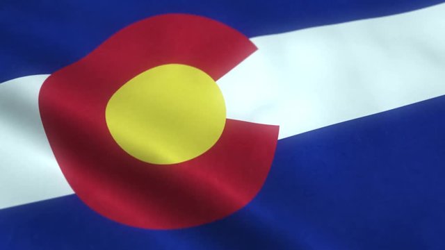 flag of colorado waving in the wind state flag american flag