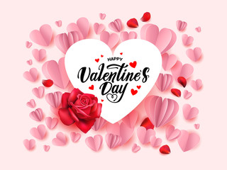 Pink Valentines day vector