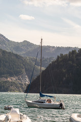 yacht in the sea ocean sea lake river