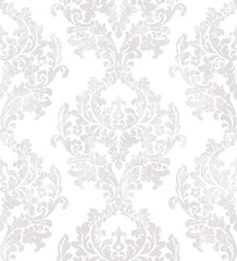 Baroque texture pattern Vector. Floral ornament decoration. Victorian engraved retro design. Vintage fabric decors. Luxury fabrics