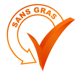 sans gras sur symbole validé orange