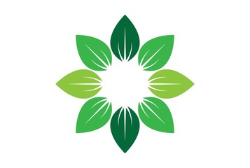 Fototapeta na wymiar leaves abstract sun nature logo icon