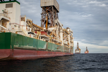  Oil rigs operate in the Atlantic Ocean.