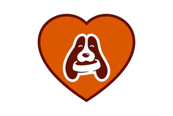 love pets dog logo icon