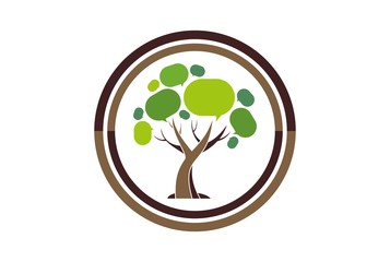 social tree abstract logo icon