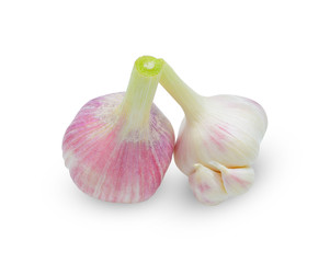 Fresh garlic isolated on white background