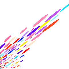 Fototapeta premium The abstract image of multicolored ovals on a white background for text, banner, poster, label, sticker, layout.