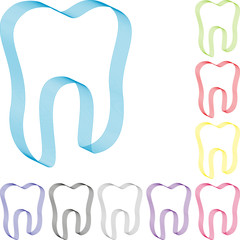 Zähne Sammlung, Zahn, Zahnmedizin Logo