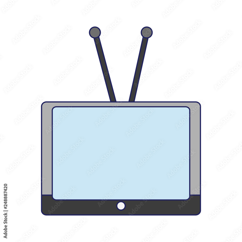 Canvas Prints old television symbol isolated