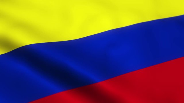 flag of colombia waving in the wind national flag