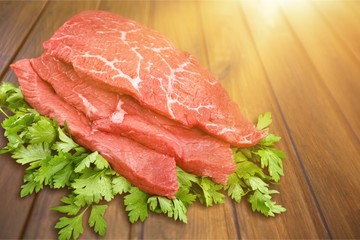 beef steak on white. Isolated