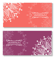 Template for yoga studio or event, wedding invitation, gift certificate, postcard, business card, coloring book, phone case print or fashion design. Vector illustration EPS 10.