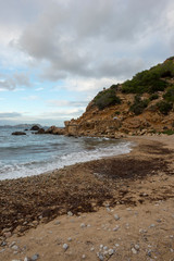 The coast of ibiza a cloudy day