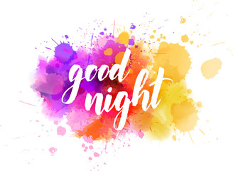 Good night handwritten lettering