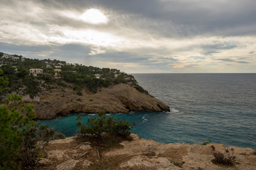 The coast of ibiza a cloudy day