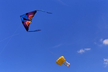 Colorful kite flying in the sky