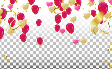 Valentines day. banner template background Colorful Balloons. With Colorful Balloons  Party & Sale Design Happy Luxury
