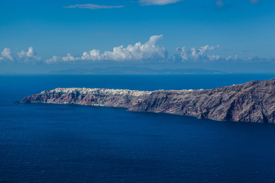 Oia city panoramic view, Santorini island, Greece