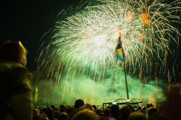 Fireworks show during the Luxembourg National Day / Fete Nationale