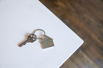 Key on Counter in the Kitchen of  New Home in the Suburbs