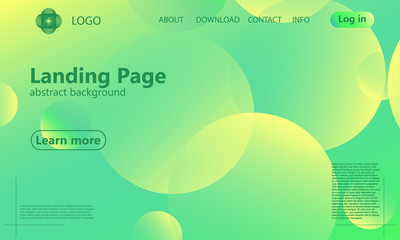 Website landing page. Geometric background. 