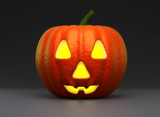 halloween pumpkin on black background