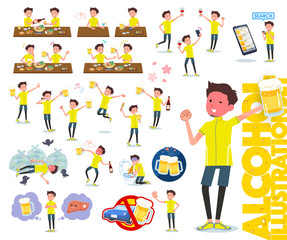 flat type men yellow sportswear_alcohol