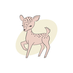 Baby deer vector illustration