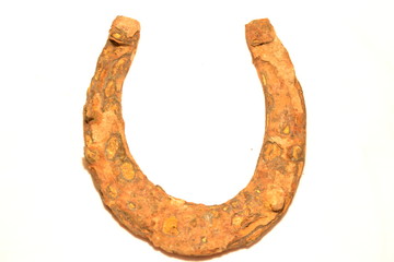 Old,rusty horsehoe.