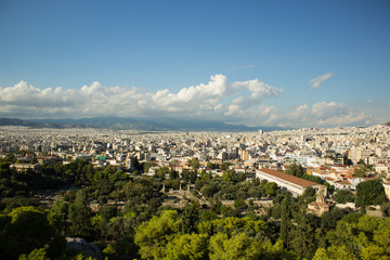 aerial urban photography of Athens - capital of Greece in south Europe 
