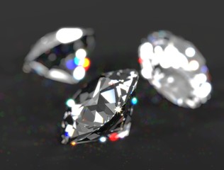 diamonds on black background
