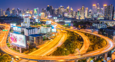 Fototapeta na wymiar Cityscapes of Bangkok city in Thailand