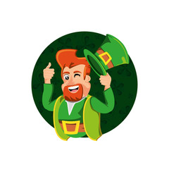  leprechaun in frame circular