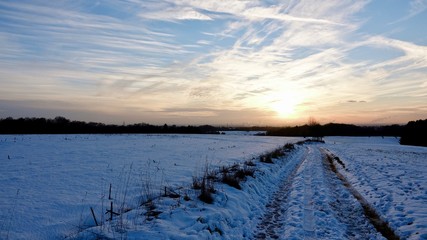 Wanderung durch das Bergische Land im Schnee