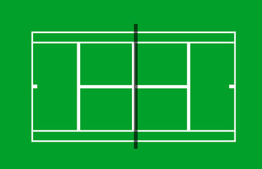 Tennis Court aus der Vogelperspektive