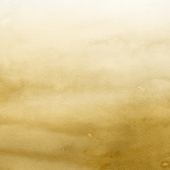Gold luxury ink and watercolor textures on white paper background. Paint leaks and ombre effects. Hand painted abstract image.