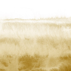 Gold luxury ink and watercolor textures on white paper background. Paint leaks and ombre effects. Hand painted abstract image.