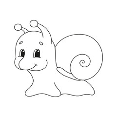 Coloring book pages for kids. Cute cartoon vector illustration.