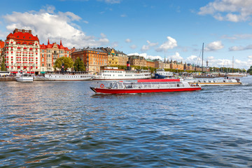Naklejka premium Stockholm. City embankments