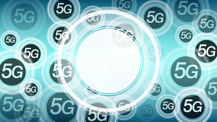 Mobile industry innovation new 5G network vector symbol