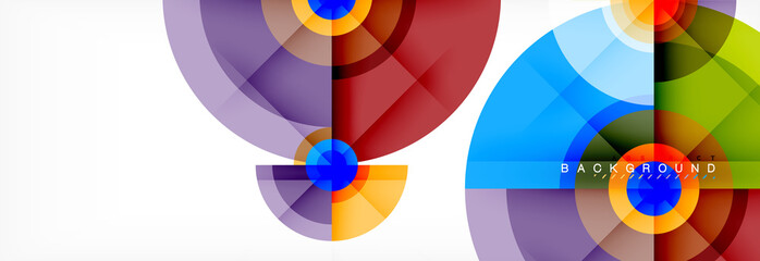 Geometric circle abstract background, creative geometric wallpaper.