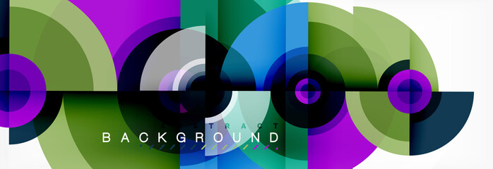 Geometric circle abstract background, creative geometric wallpaper.