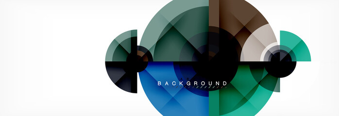 Geometric circle abstract background, creative geometric wallpaper.