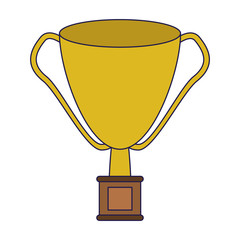 trophy cup symbol blue lines