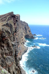 Cliffs at the Ponta de Sao Lourenco on Madeira